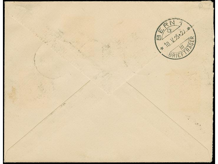 1923, Grünaufdruck 15 Cent auf 50 Mark dunkelockerbraun mit Zufrankatur mit u.a. 24-Werte 30 Centu auf 1000 Mark mit Stempel 