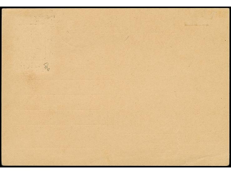 Suworow 1 Rubel mit kopfstehendem Aufdruck mit Stempel "ELVA B 28 VII 41" auf Postkartenformular, adressiert an den ortsansäs