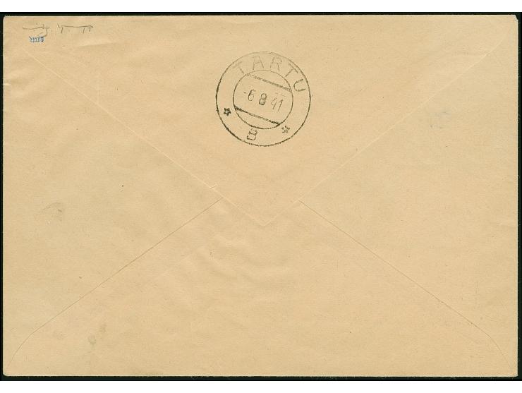 1941, Wappenschild 30 Kopeken, gezähnt, Type II, waagerechtes Seitenrandpaar und Einzelmarke, zusammen mit nicht gültiger rus