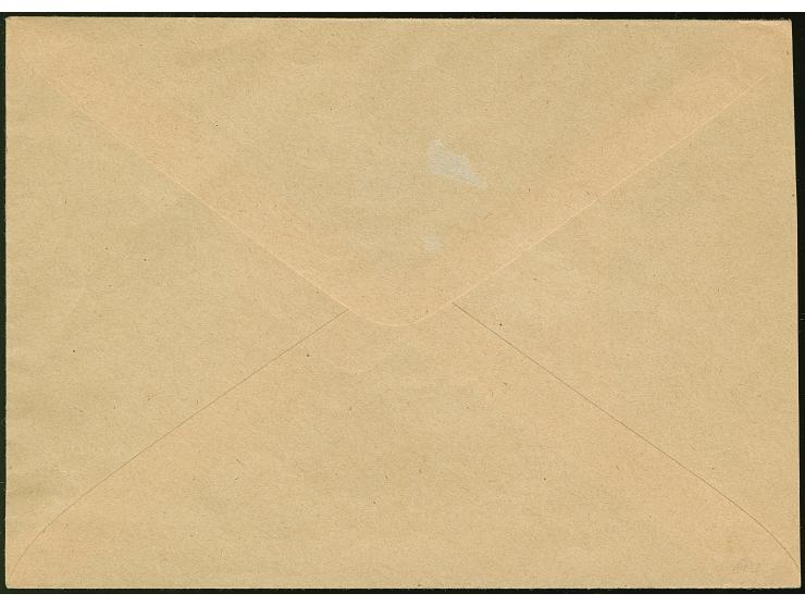 Ganzsachenumschlag Arbeiter 30 K. mit rotem Handstempelaufdruck "OTEPÄÄ 10. juul. 1941", nebengeklebt, Landespost 15-30 Kopek