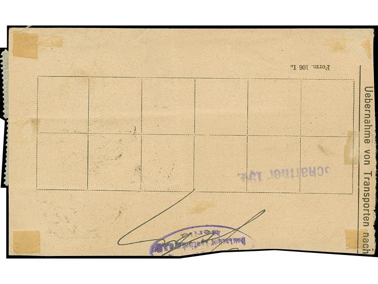 Leipziger Paketfahrt Albert Meyer: 1897. 10 Pfg. grau im waagerechten 5er-Streifen, Paar und Einzelmarke sowie 20 Pfg. braun 