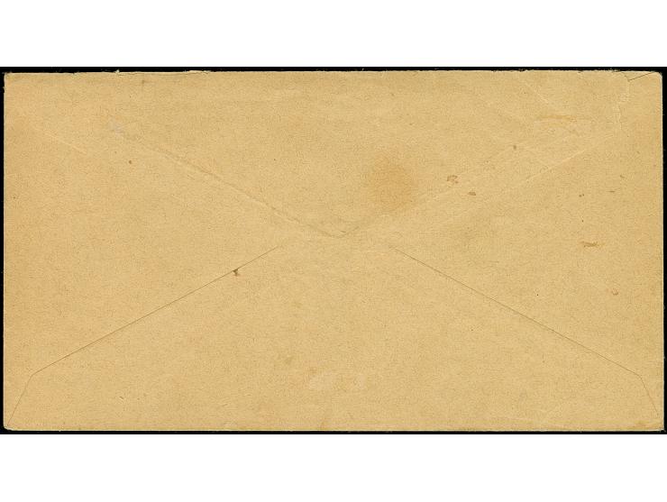 Courier: 1893, Leipzig 3 Pfg. graublau mit violettem Briefträgerstempel “G. Kroot” auf Briefkuvert. Die Marke links fehlerhaf