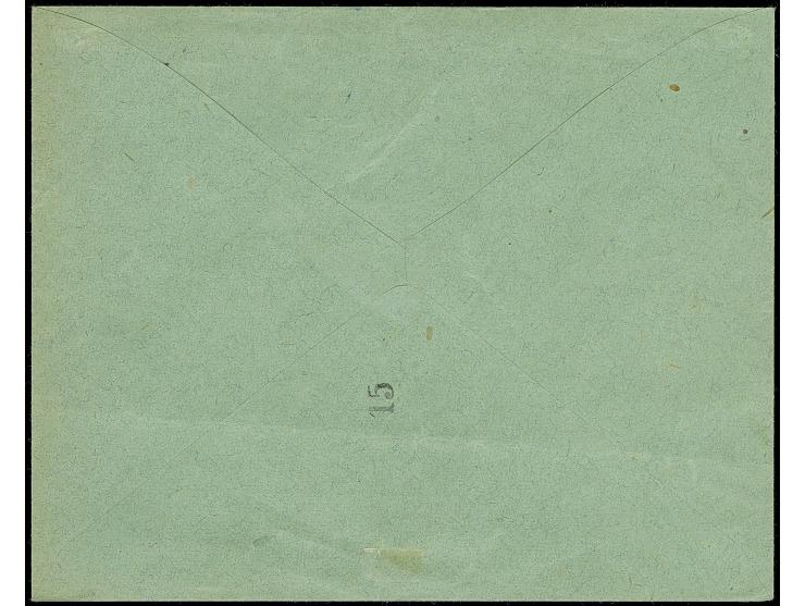 Privat-Stadtpost: 1897, Ganzsachenumschlag auf Privatbestellung 2 Pfg. blau “Neuheit! Holzstoffgefässe” mit Abbildung eines E