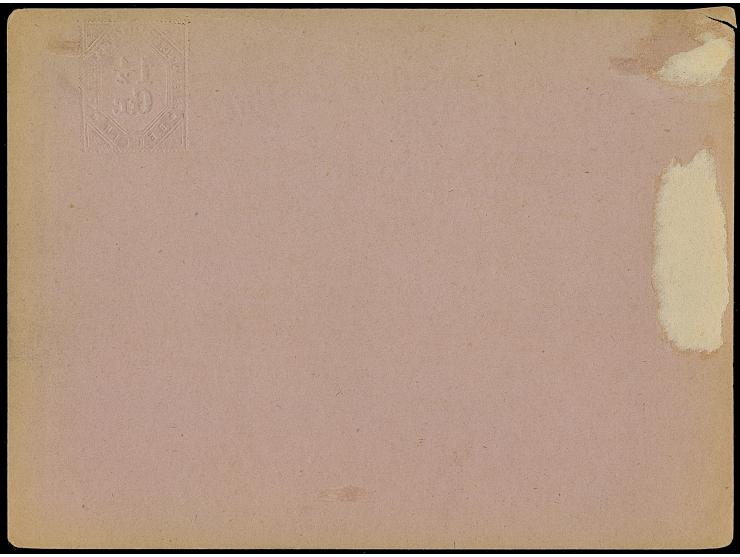 Brief- und Druckschriften-Expedition: 1873, Ganzsachen-Auftragskarte “Mandat” 1½ Gr. in Type II über zwei Thaler mit blauem S