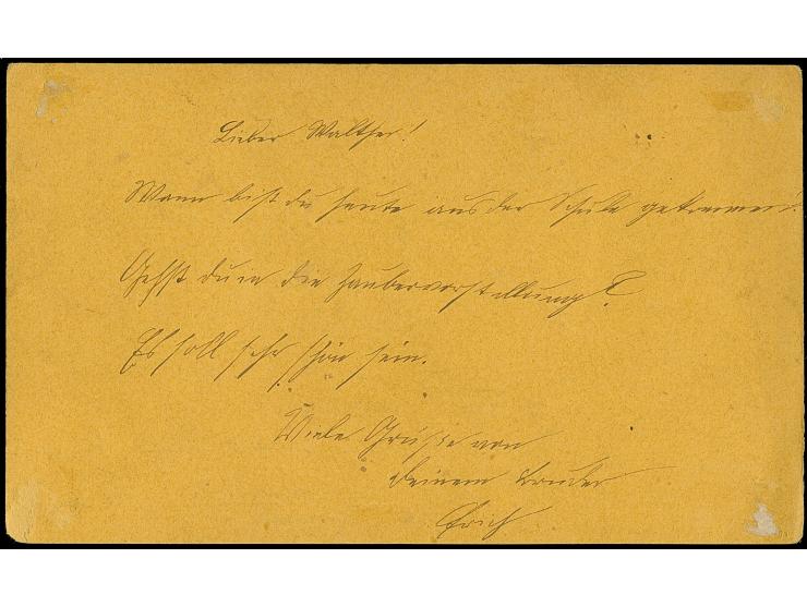 Stadt-Brief-Beförderung: 1896, Ganzsachenkarte 3 Pfg. schwarz mit Druckvermerk, gebraucht mit Stempel “Stadtbriefverkehr METZ