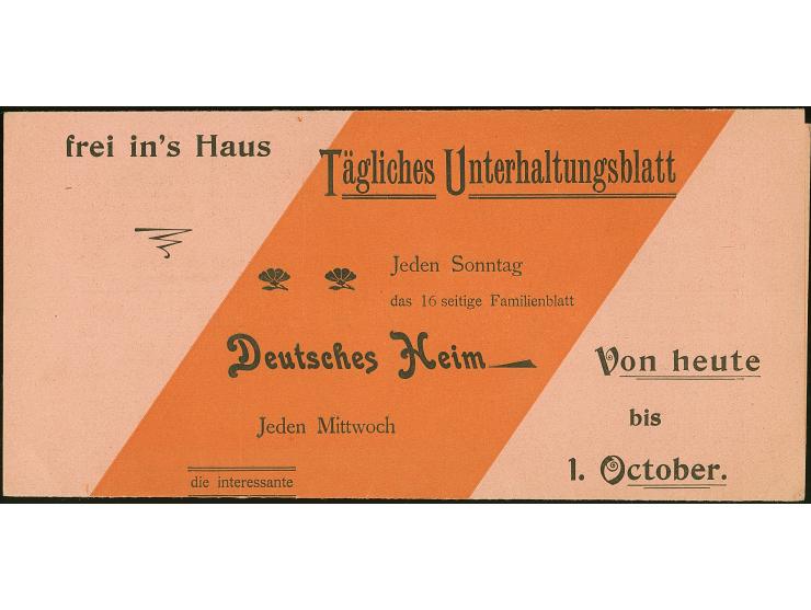Berliner Packetfahrt-Gesellschaft: 1900 (ca.), Ganzsachenkarte auf Privat-Bestellung 2 Pfg. schwarz auf lachsfarben als Teil 