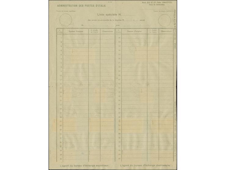 Propaganda-Marken 25 und 30 Centesimi komplett mit Eilmarken zu 1,25 L. und 2,50 L. und Freimarken 50 Centesimi - 1,25 Lire, 