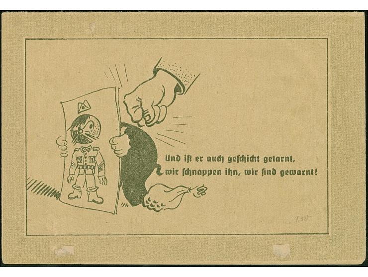 1945, Kurland-Halbierung, linke Hälfte, vorausentwertet mit Briefstempel auf Faltbrief mit Normstempel "FELDPOST a 10.4.45" u