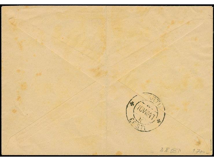 1941, Wappenschild 30 Kopeken, geschnitten, Type II, sauber mit Stempel “OTEPÄÄ -8 VIII 41” auf Brief nach Tartu mit Ankunfts