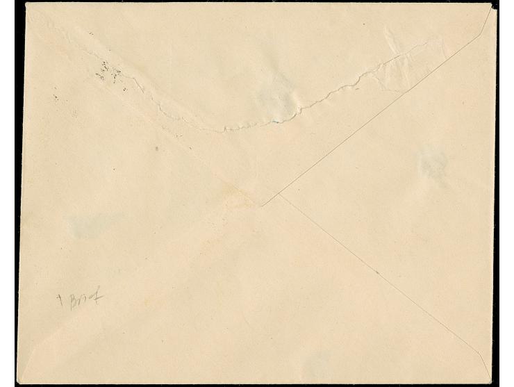 1941, Nepriklausoma 5 Kopeken im waagerechten Paar zusammen mit 20 Kopeken mit Stempel “SIAULIAI -7.VIII.41” auf Brief nach P