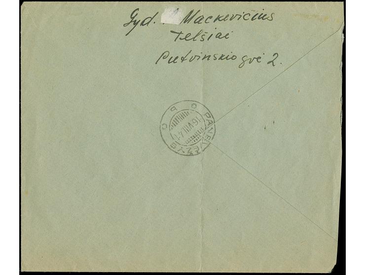 1941, 10 und 50 Kopeken, einheitlich mit rechtem Seitenrand und Aufdruckfehler “Text in Type III, Ziffern in Type II", sauber