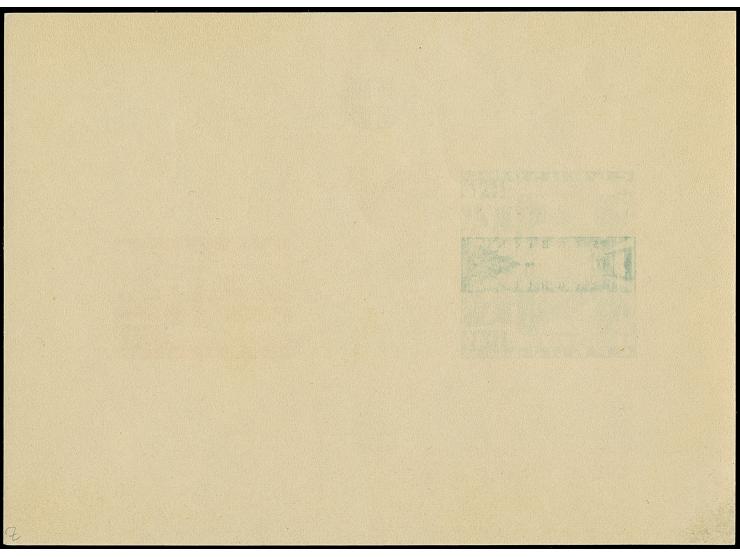 1941, Semendria Block 1+2 Dinar, ungezähnt, mit zusätzlich kopfstehendem Druck der 2 Dinar auf der Gummiseite (ohne Tonunterd