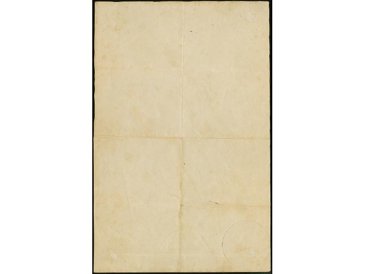 1906, provisorischer Posteinlieferungsschein für eine Postansweisung von Lüderitzbucht (6.6.1905) mit Dienstsiegel. Das Formu