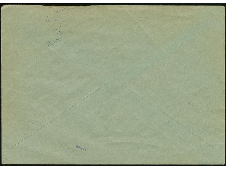 1941, “PLESKAU” schräger Handstempelaufdruck von links unten nach rechts oben in dunkelrosarot, 30 Kopeken, sauber mit violet