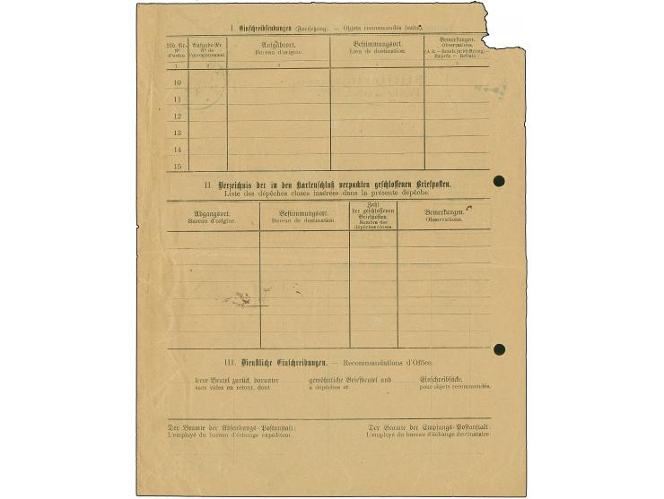 “KAHN DSWA 8.4.13” klar auf Briefkarten-Formular mit Vermerk “Porto 25 Pfg.” von Swakopmund von “SWAKOPMUND DSWA 7.4.13”. In 