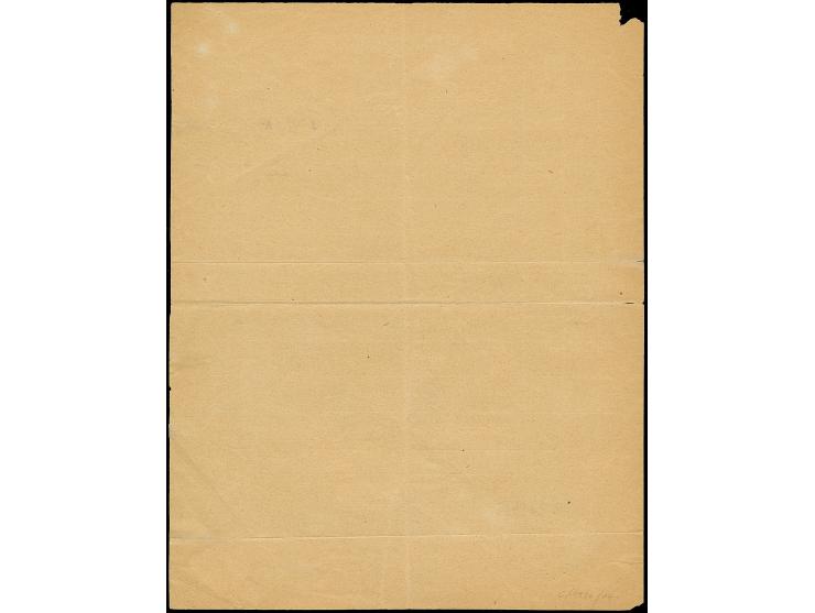 1908, großer Posteinlieferungsschein für mehrere Sendungen (Formular C. 62a 11a) mit violettem L1 “TANGA” und Datums-L1 “23.O