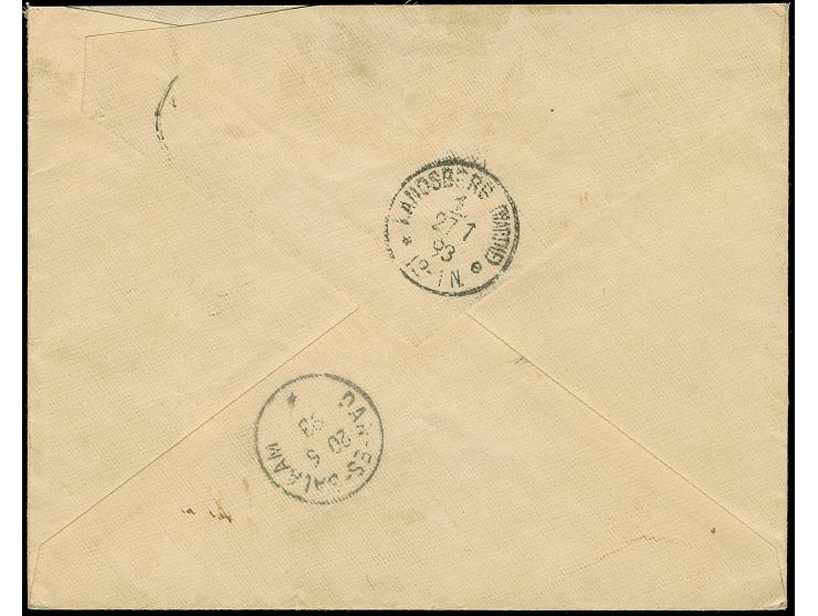 10 Pfg. lebhaftlilarot im senkrechten Paar, mit jeweils sauber aufgesetztem "KILWA 2/6 93" auf Bedarfsbrief nach Landsberg/Wa