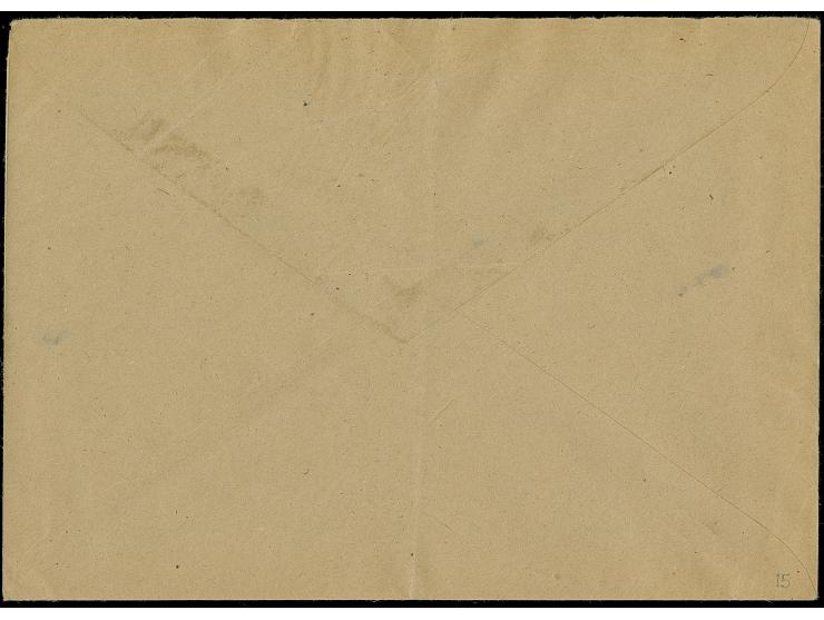 1945, Hitler 5 und 12 Pfennig mit Sonderstempel “DANZIG KRANTOR 26.2.45” auf Luftpost-Vordruckbriefumschlag des Landesbank un