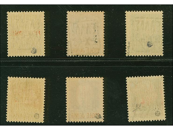 1943, 25 C.-50 C. mit Handstempel in schwarz und rot, postfrisch, tadellos, sign., Fotoattest Brunel (2017)