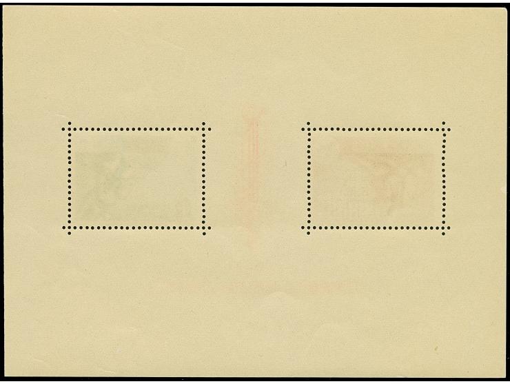 1943, Kriegsinvaliden-Block mit Plattenfehler “Kerbe innen im rechten H (N)”, postfrisch, gute Erhaltung