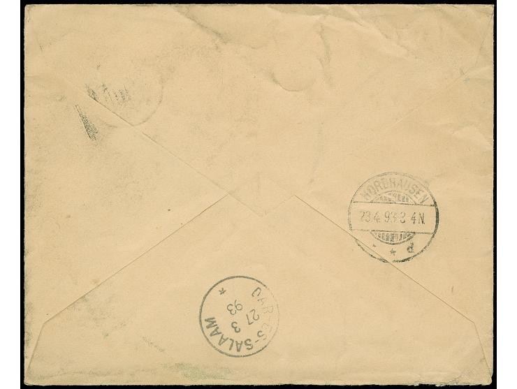 10 Pfg. lebhaftrosarot, 2 Einzelwerte, mit jeweils sauber aufgesetztem "LINDI 24 3 90" auf Briefkuvert nach Nordhausen, mit D