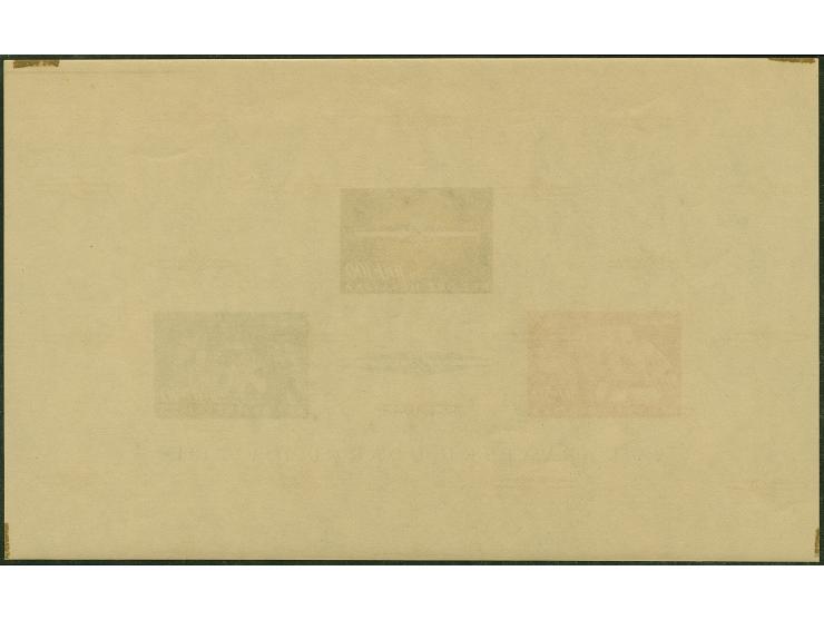 1945, Storm Division souvenir sheet, imperforate proof (230x140mm), mint never hinged with tiny gum marks from the hinge in t