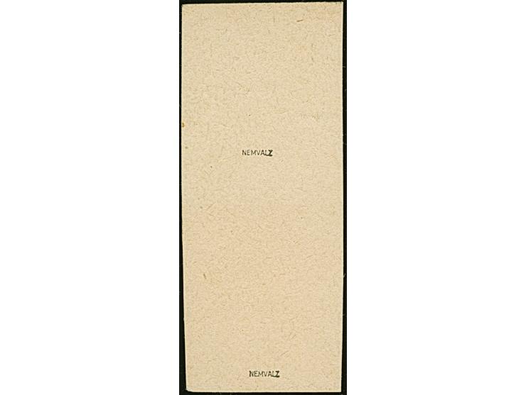 1919, Numerals 10 penni green, proofs in green on thick paper, vertical pair, cancelled with crayon, no gum as issued, fine, 