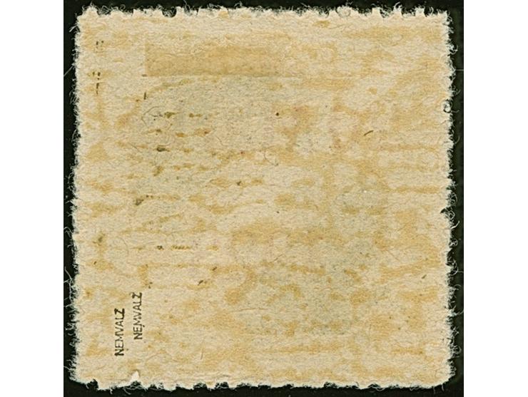 1923, Airmail 20 mark, Päevaleht perforation, with prominent plate flaw “missing green colour below Post”, a very rare stamp,