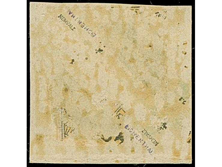 1920, Airmail 5 mark, horizontal pair, one stamp with plate flaw “missing green color below Post” unused, fine, scarce, signe