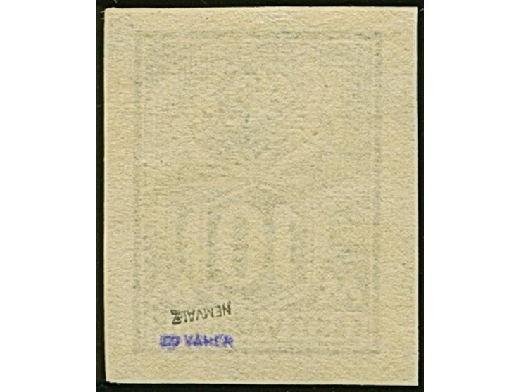 1928, Philatelic Exhibition 10 mark gray, imperforated, mint never hinged, very fine and scarce, signed Nemvalz a.o.