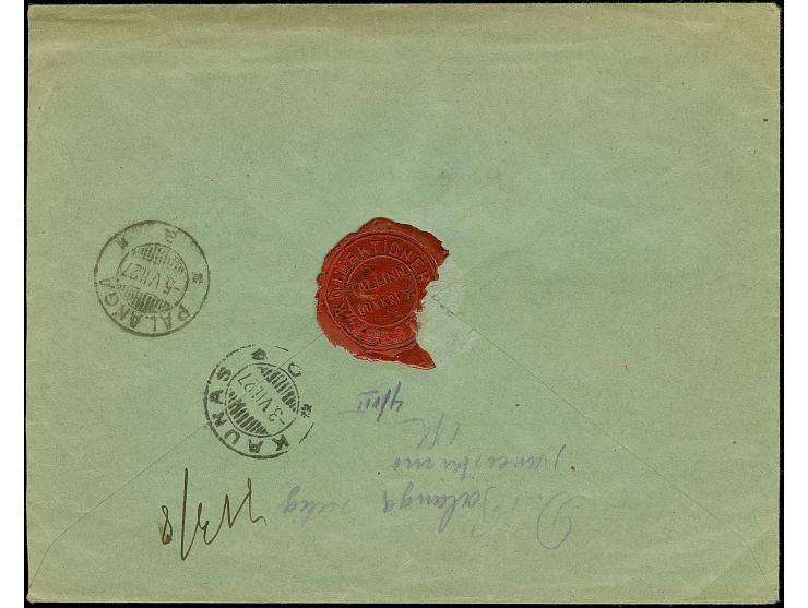 1928, Aita hädalist 2½-5 mark, imperforated and perforated with additional franking tied by cds. "TALLINN -2 7 27" to registe