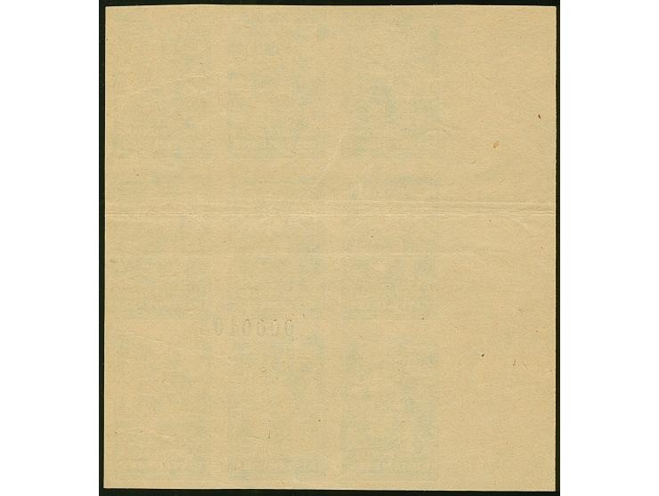 1931, Red Cross 2senti, proof, block of nine from the top left corner. The 7-digit number "0000103" on the proof is of the sa