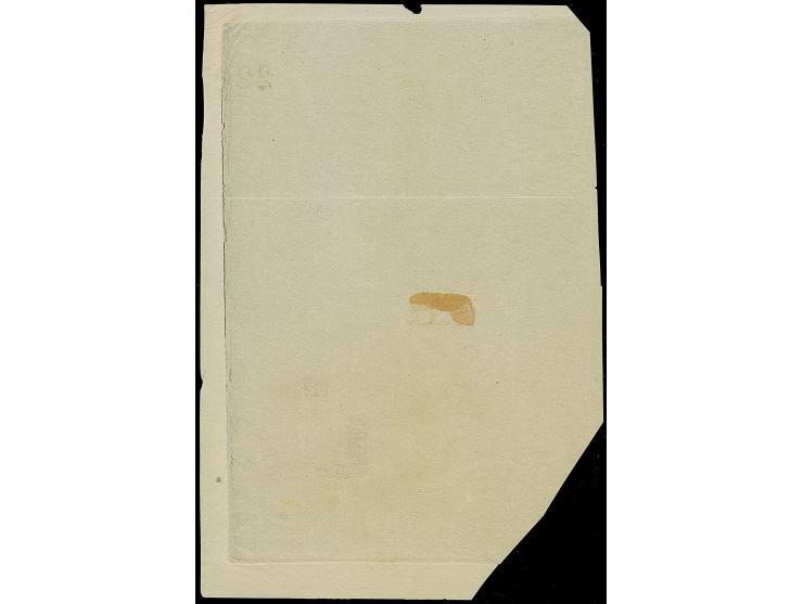 1916, &nbsp;Kaiser Franz Joseph I., ungezähnter Probedruck als EInzelabzug im Blockformat in braunorange, gedruckt nur die re