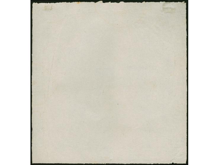 1918, Coat of Arms without value, imperforate single die proof in black on white, ungummed paper (165x170mm), small creases o