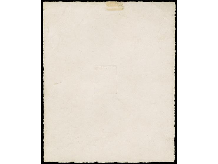 1914, King Peter I. 35 pa violet, imperforate proof on white, ungummed paper (114x140mm), tiny creases at the margins, otherw