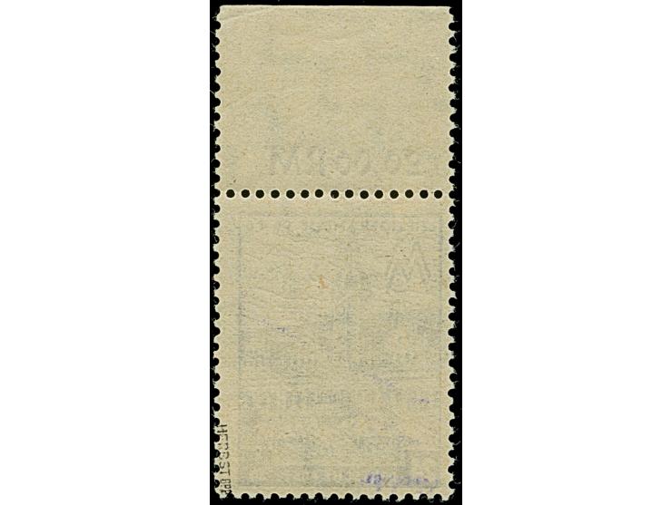 Leipziger Messe 24 Pfg. in der Fehlfarbe Blauviolett, postfrisches Oberrandstück, signiert Herbst BPP