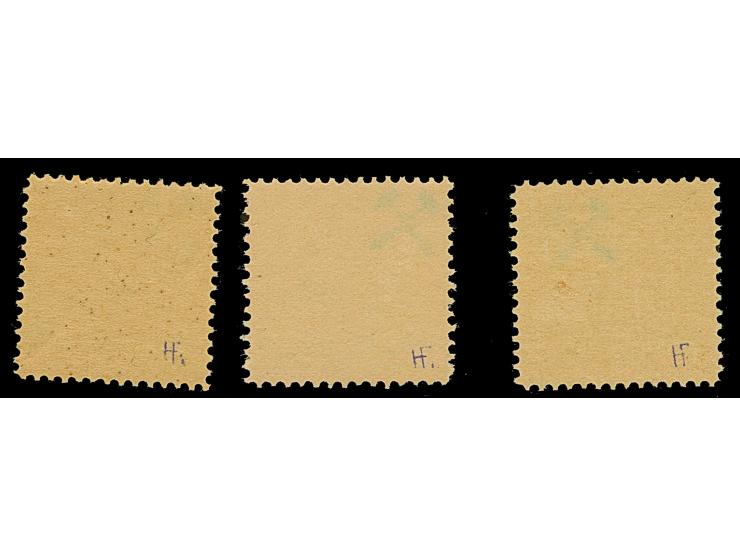 1945, Wertziffern handschriftlich, 10 Pfg. und beide 30 Pfg., die rosafarbene leicht Anhaftungen, sonst einwandfrei postfrisc