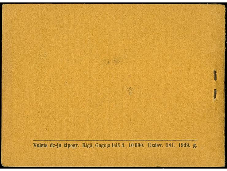 1938, 20th Anniversary of the Republic, booklet with 10 stamps at 5 santimi, first two pages mint never hinged, the other thr