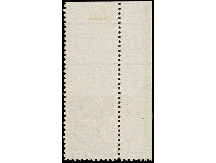 1939, Harvest Festival 10 santimi dark green, upper left sheet corner, imperforated at top, used with part cds. “RIGA”, scarc