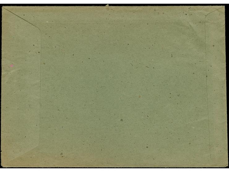 1948, Bauten 6 Pfg. orange und 10 Pfg. grün mit Handrollstempel “HEIDELBERG 23.2.49” als portogerechte Frankatur auf großform