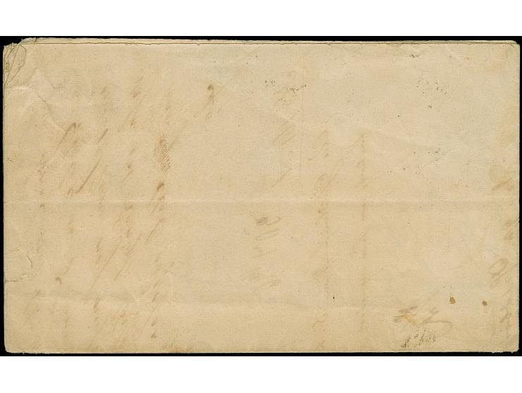 3 Ngr. auf gelb, links oben etwas eckrund, sonst voll- bis breitrandig und farbfrisch, mit Nr. "2" und nebengesetztem Schreib