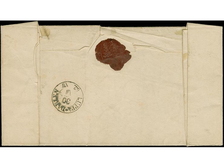 "DAHLEN 27/XII 62", der Ra2 der Briefsammlung, sauber auf- und nebengesetzt auf Johann ½ Ngr., voll- bis breitrandig, auf kom