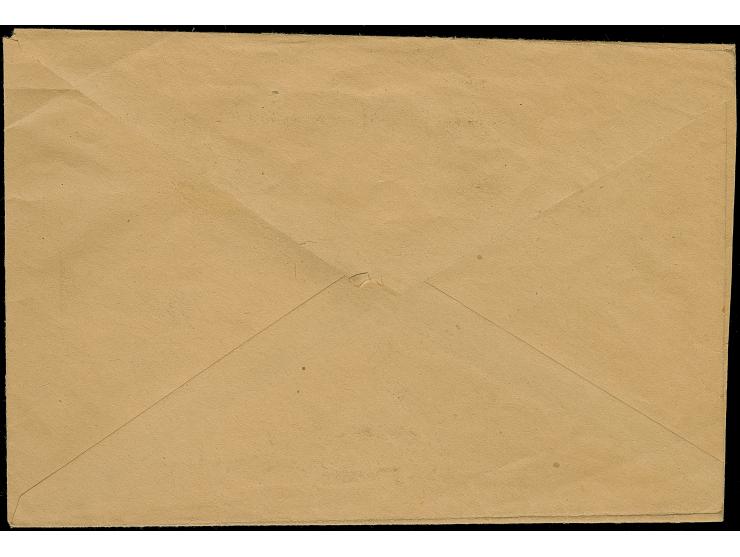 1919, Second Kaunas Issue 60 skatiku, from lower sheet margin, imperforated at bottom, tied by violet cancel of “GRODNO” to c