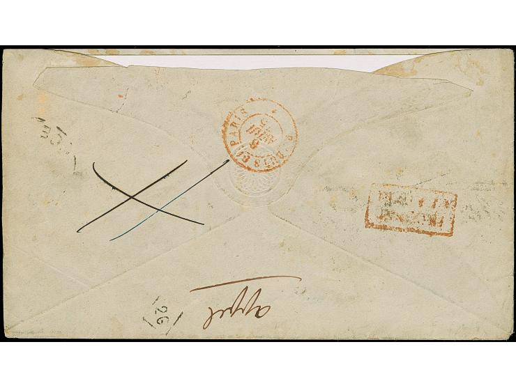 10 Pfge. karminrosa im waagerechten Paar mit EKr. “COLEN 4.4.75" als tarifgerechte Zufrankatur auf Brustschild Ganzsachenumsc