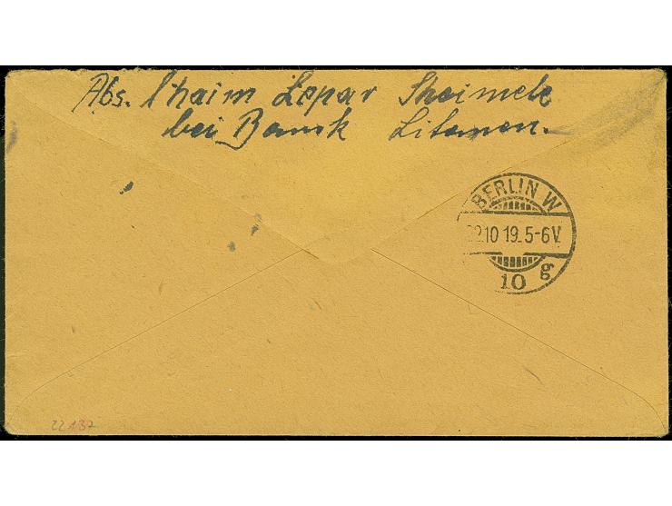 ZEIMELIS: 1919, Fourth Berlin Issue 60 skatiku, horizontal pair, tied by handwritten cancellation “Zeimelis 12/10 1919” to re