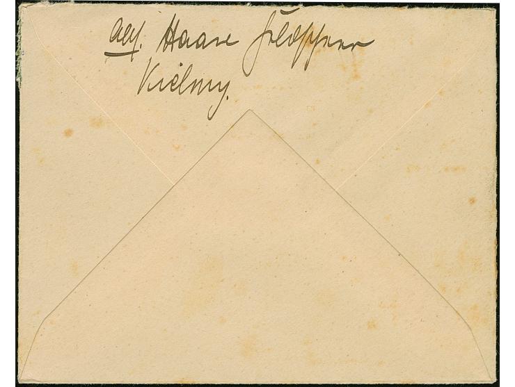 KELME: 1919, Fourth Berlin Issue 60 skatiku, tied by boxed “Kelme 15/X,19” to registered local cover with red boxed registere