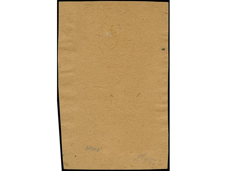 ⅓ Gr. gelblichgrün im angetrennten, senkrechten 6er-Block jeweils mit sehr klarem DKr. “FORST I/L. 31.12.74” auf Briefstück. 