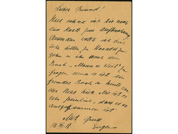 1918, 20 Pfennig auf 10 Kopeken dunkelviolettultramarin, sauber mit L1 “DORPAT” mit nebengesetztem handschriftlichem Vermerk 