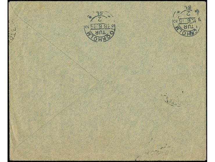 1915, Germania 10 Pfennig rot mit Stempel “KATTOWITZ 11.6.15” auf offen aufgeliefertem Firmenbrief aus Lodz / Russisch-Polen 