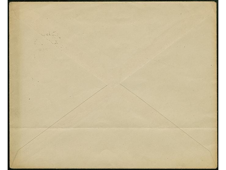 1920, 10 Pfennig auf 20 Pfennig preußischblau mit Doppelaufdruck, zusammen mit 50 Pfennig auf 5 Mark orange, Aufdrucktype III